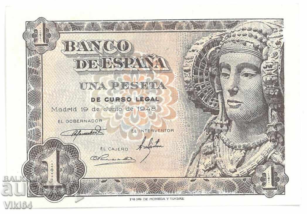 Spain Banknote 1 Peseta 1948 Peseta