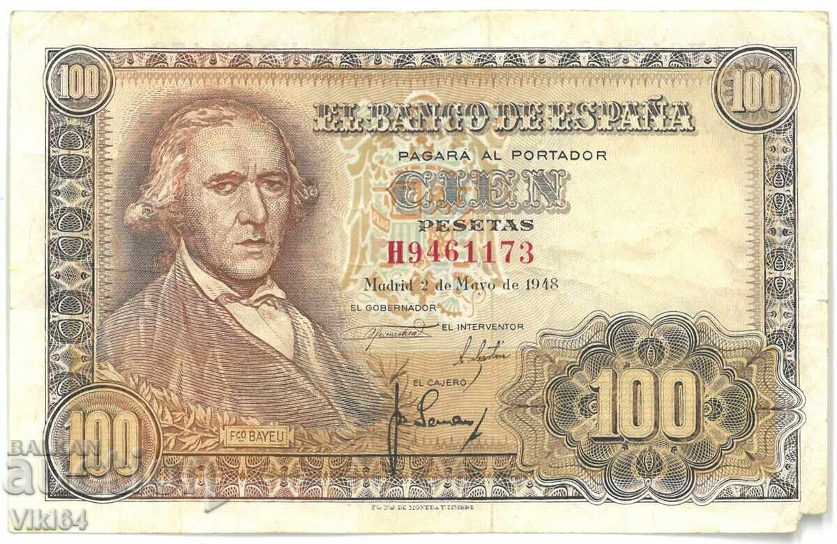 Spain Banknote 100 Pesetas 1948 Pesetas