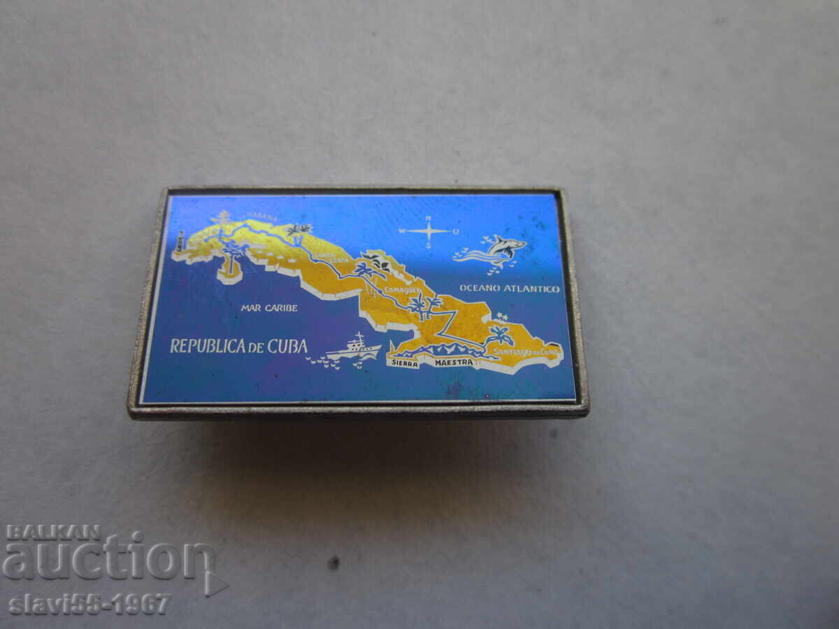 Auction METAL BADGE REPUBLIC OF CUBA BZC !!! Auction METAL BADGE REPUBLIC OF CUBA BZC !!!