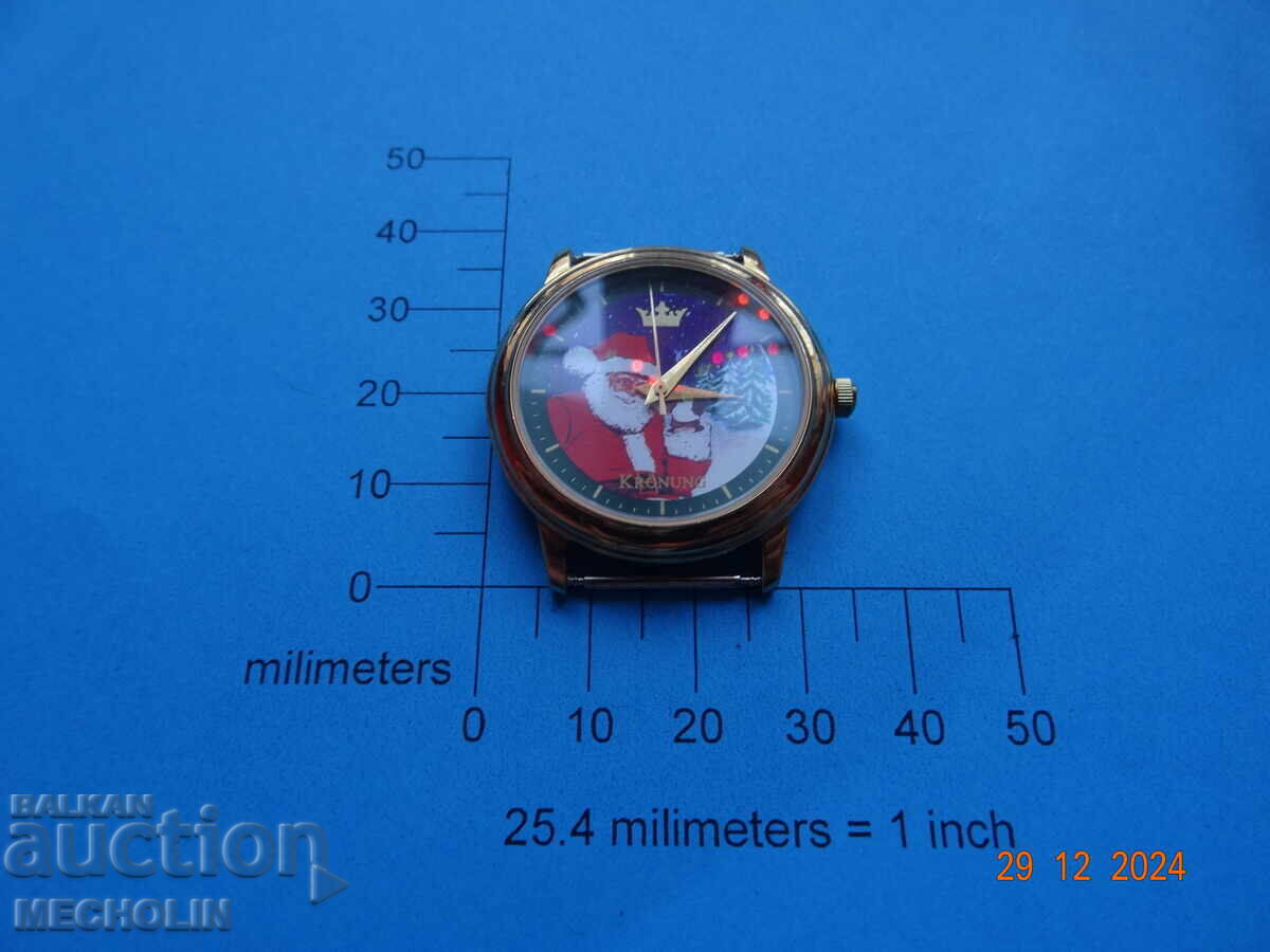 QUARTZ WATCH KRONUNG SANTA CLAUS with price 15.00 BGN | € 7.67 QUARTZ WATCH KRONUNG SANTA CLAUS with price 15.00 BGN | € 7.67