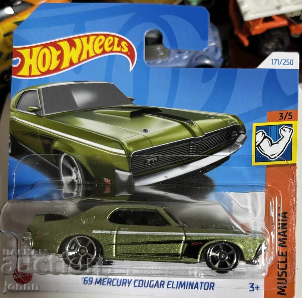 Hot Wheels Car, '69 Mercury Cougar Eliminator, 1:64,