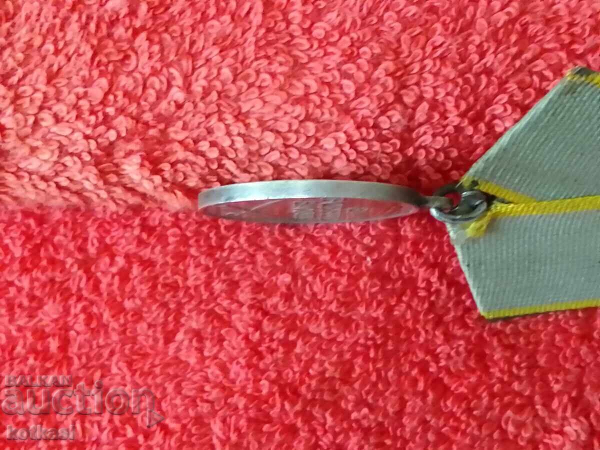 Old silver medal with number USSR FOR COMBAT MERITS - 6