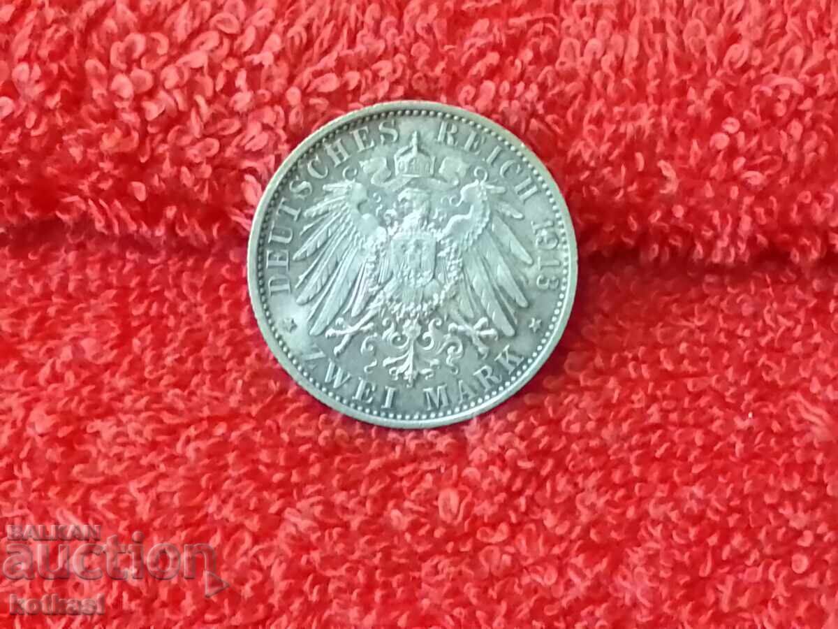 Delivery of Old silver coin 2 marks 1913 Germany Prussia quality Delivery of Old silver coin 2 marks 1913 Germany Prussia quality