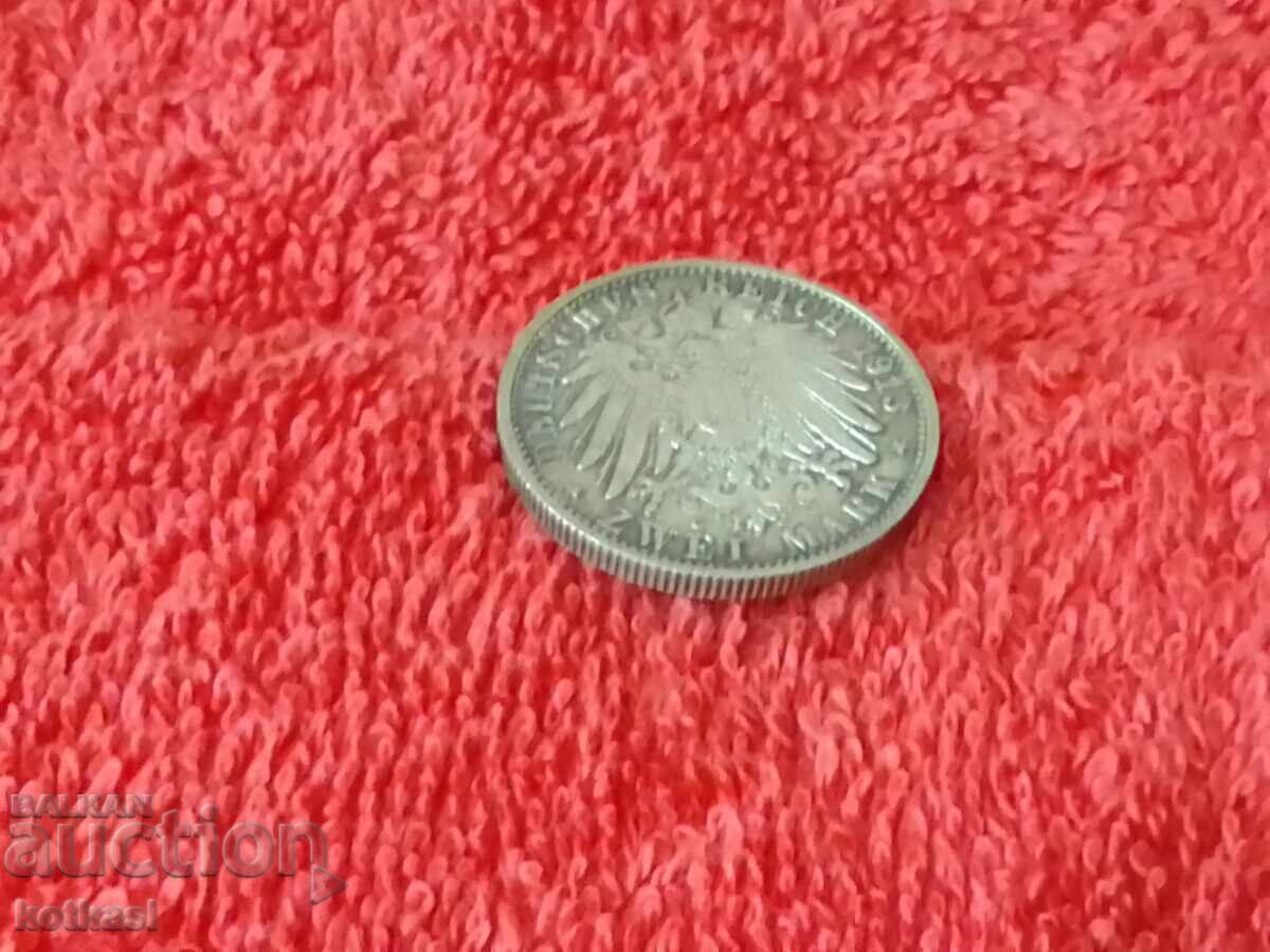 Old silver coin 2 marks 1913 Germany Prussia quality - 7 Old silver coin 2 marks 1913 Germany Prussia quality - 7