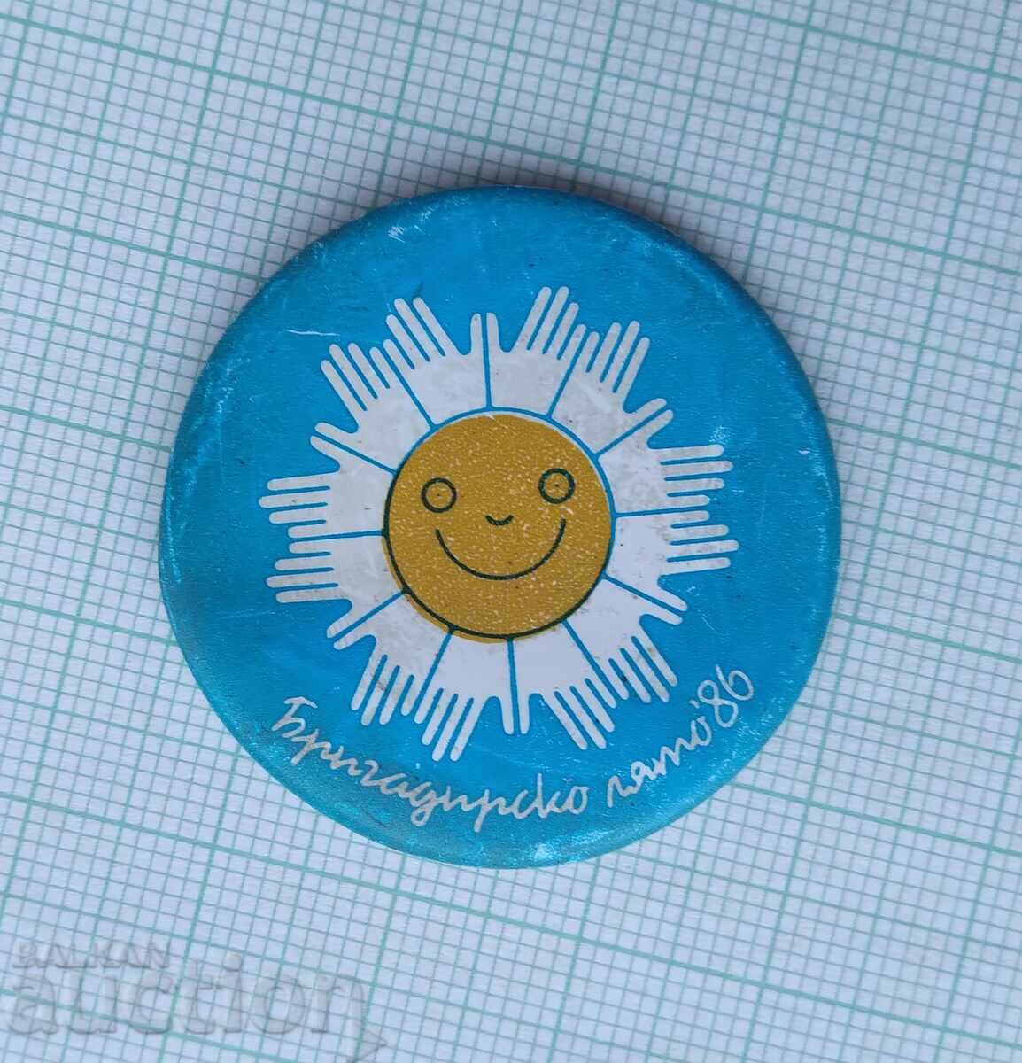 17444 Badge - Brigadier Summer 1986 with price 2.00 BGN | € 1.02 17444 Badge - Brigadier Summer 1986 with price 2.00 BGN | € 1.02