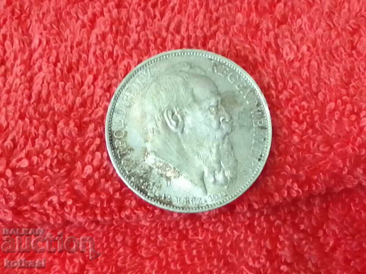 Silver coin 3 marks D 1911 Germany Bavaria quality with price 165.50 BGN | € 84.62 Silver coin 3 marks D 1911 Germany Bavaria quality with price 165.50 BGN | € 84.62
