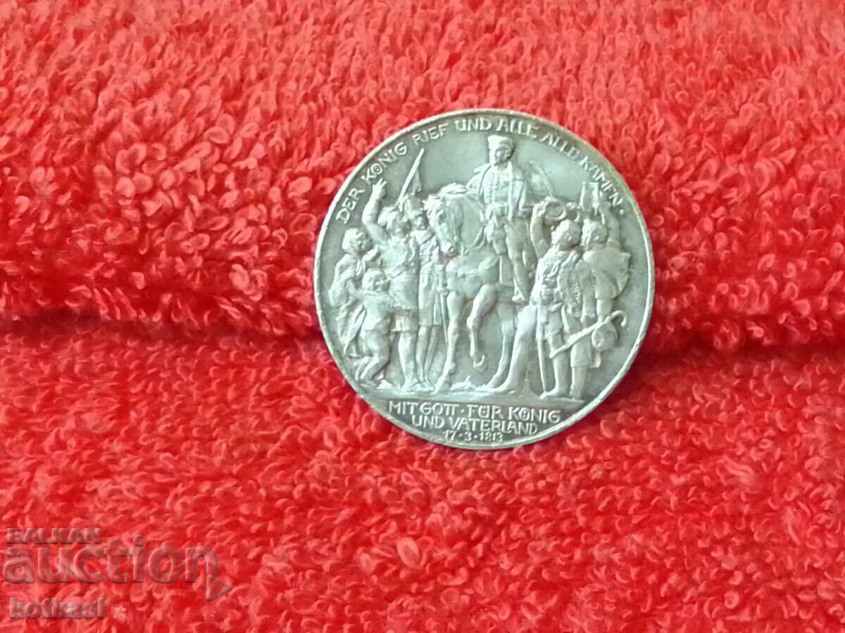 Delivery of Old silver coin 3 marks 1913 Germany Prussia quality Delivery of Old silver coin 3 marks 1913 Germany Prussia quality