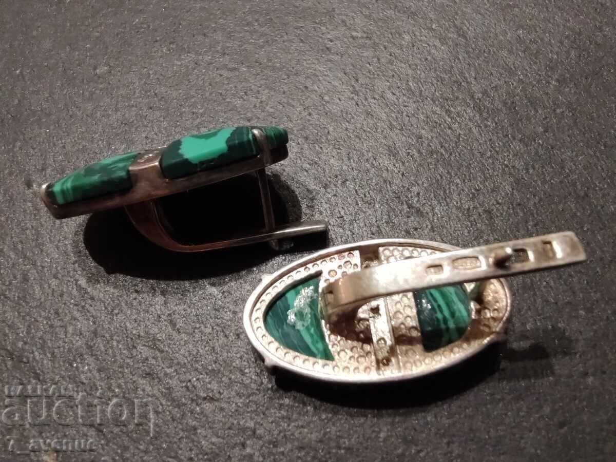 Earrings - Russian, silver 875, stone USSR, 30.12.24 - 6