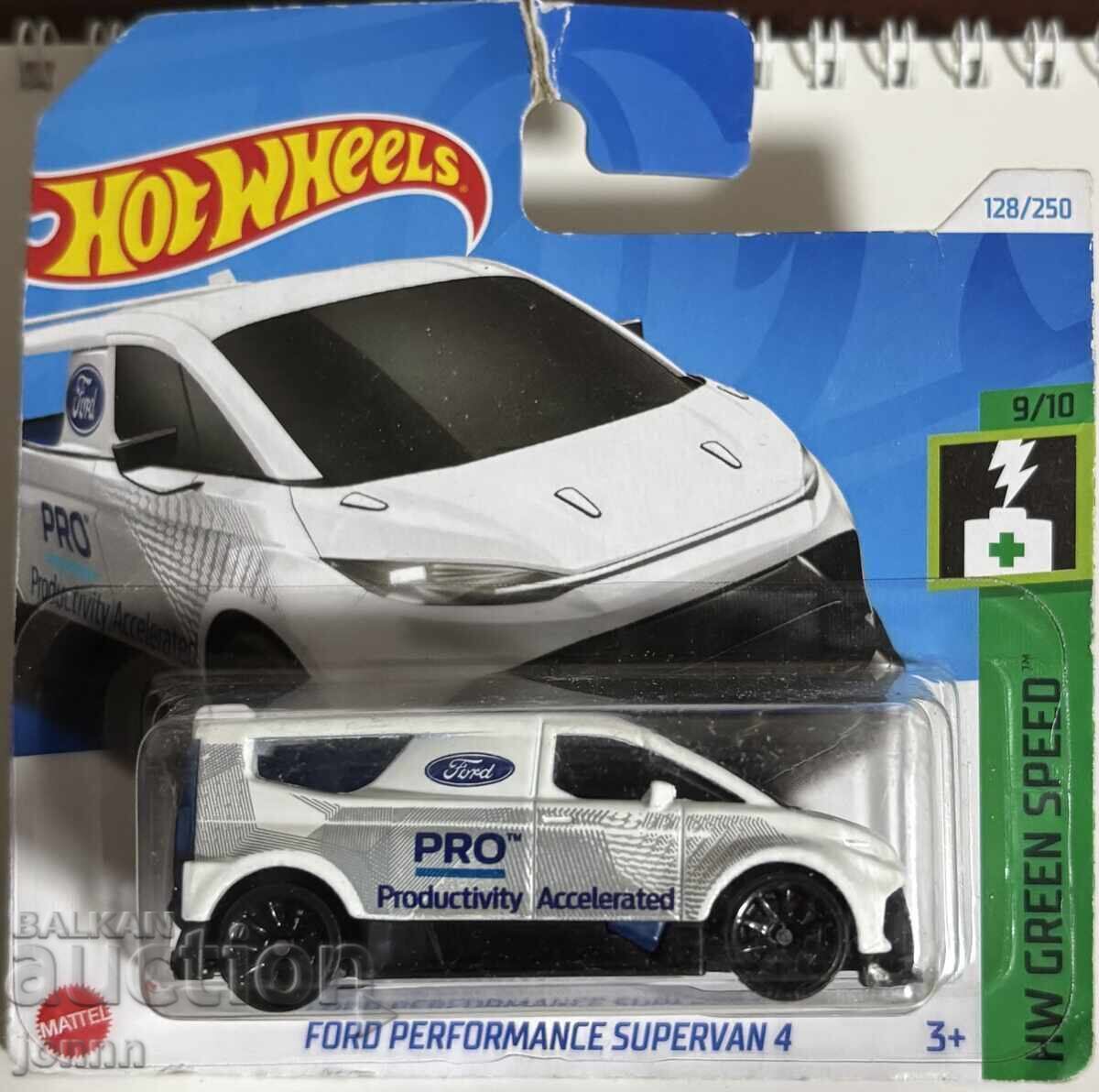 Hot Wheels diecast car, Ford Performance Supervan, 1:64,