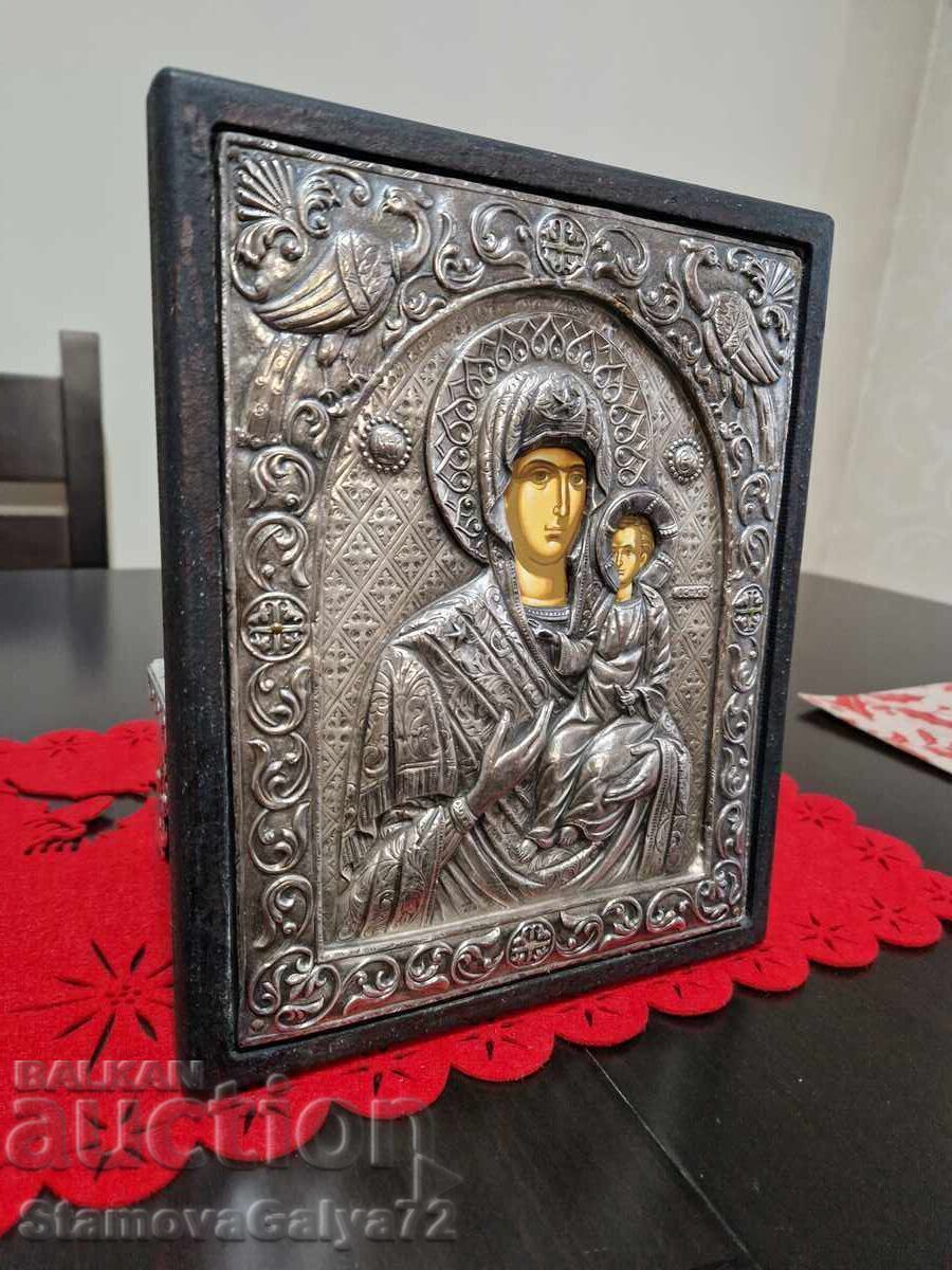 Delivery of Beautiful antique large silver icon - Certificate Delivery of Beautiful antique large silver icon - Certificate