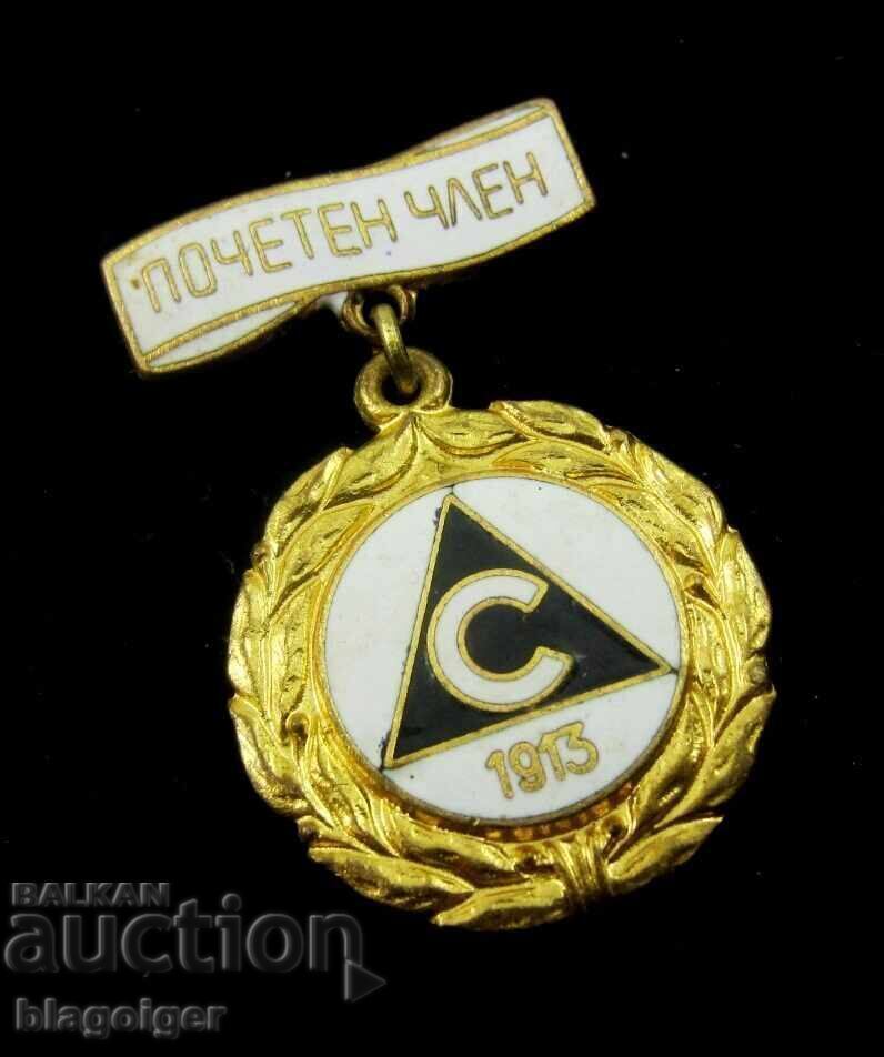 Football-Award badge-Enamel-Honorary member-Slavia Sofia with price 29.00 BGN | € 14.83 Football-Award badge-Enamel-Honorary member-Slavia Sofia with price 29.00 BGN | € 14.83