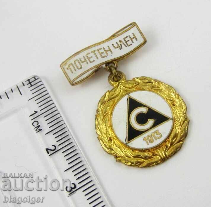 Auction Football-Award badge-Enamel-Honorary member-Slavia Sofia Auction Football-Award badge-Enamel-Honorary member-Slavia Sofia