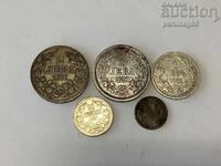 Bulgaria lot 5 monede Al treilea regat bulgar