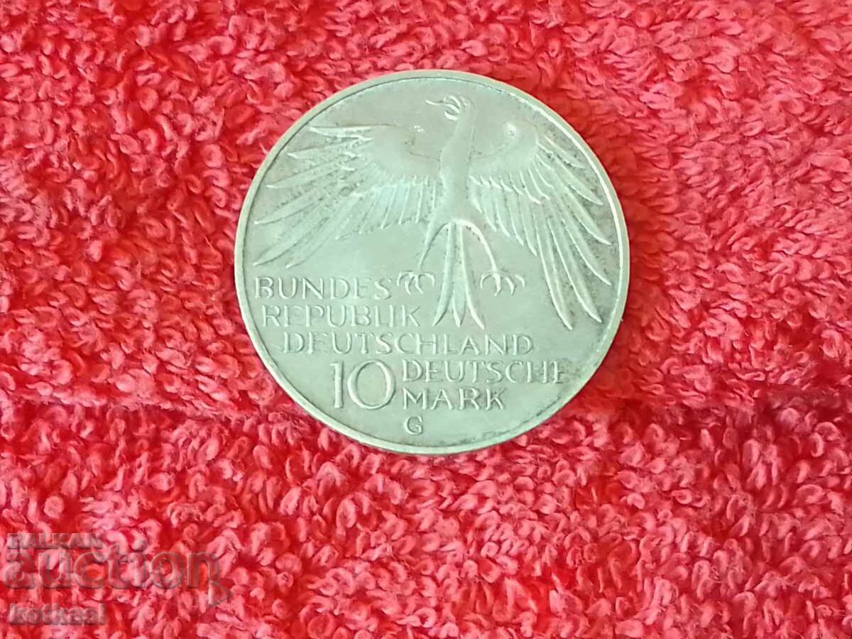 Auction Silver coin 10 marks G Olympics Munich 1972 Germany Auction Silver coin 10 marks G Olympics Munich 1972 Germany