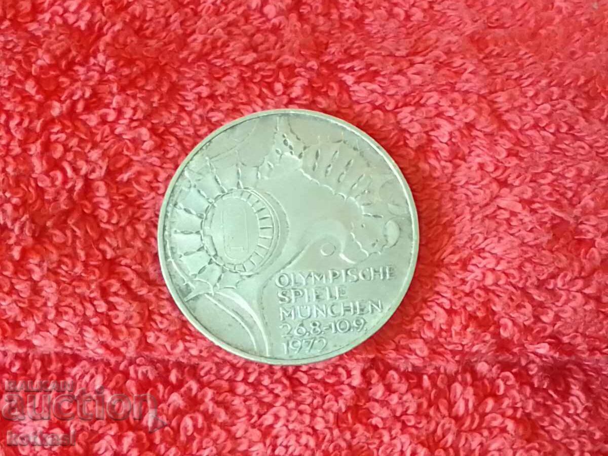Silver coin 10 marks G Olympics Munich 1972 Germany - 5 Silver coin 10 marks G Olympics Munich 1972 Germany - 5