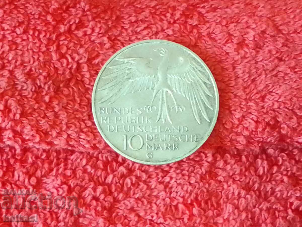 Silver coin 10 marks G Olympics Munich 1972 Germany Silver coin 10 marks G Olympics Munich 1972 Germany
