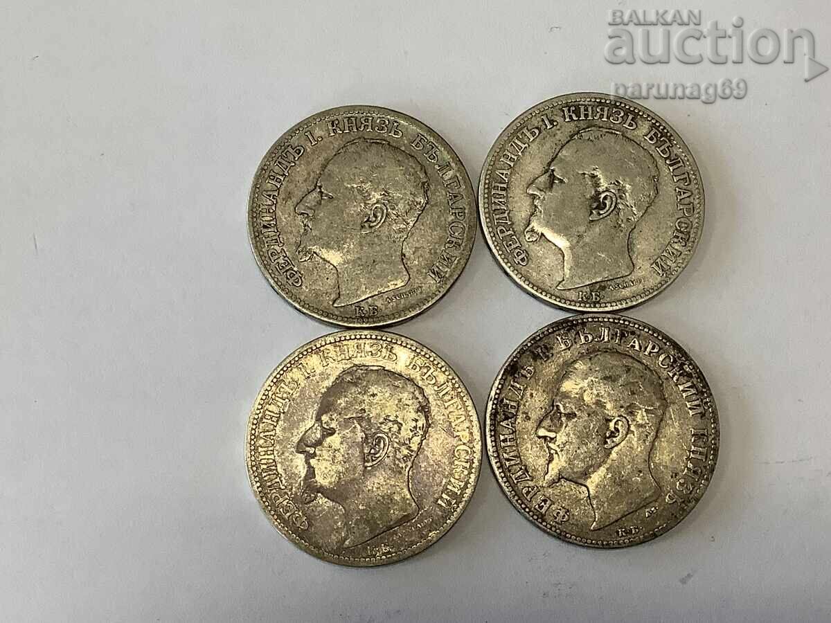 Bulgaria 2 leva 1891 si 1894 lot 4 bucati cu preț 150.00 BGN | € 76.69