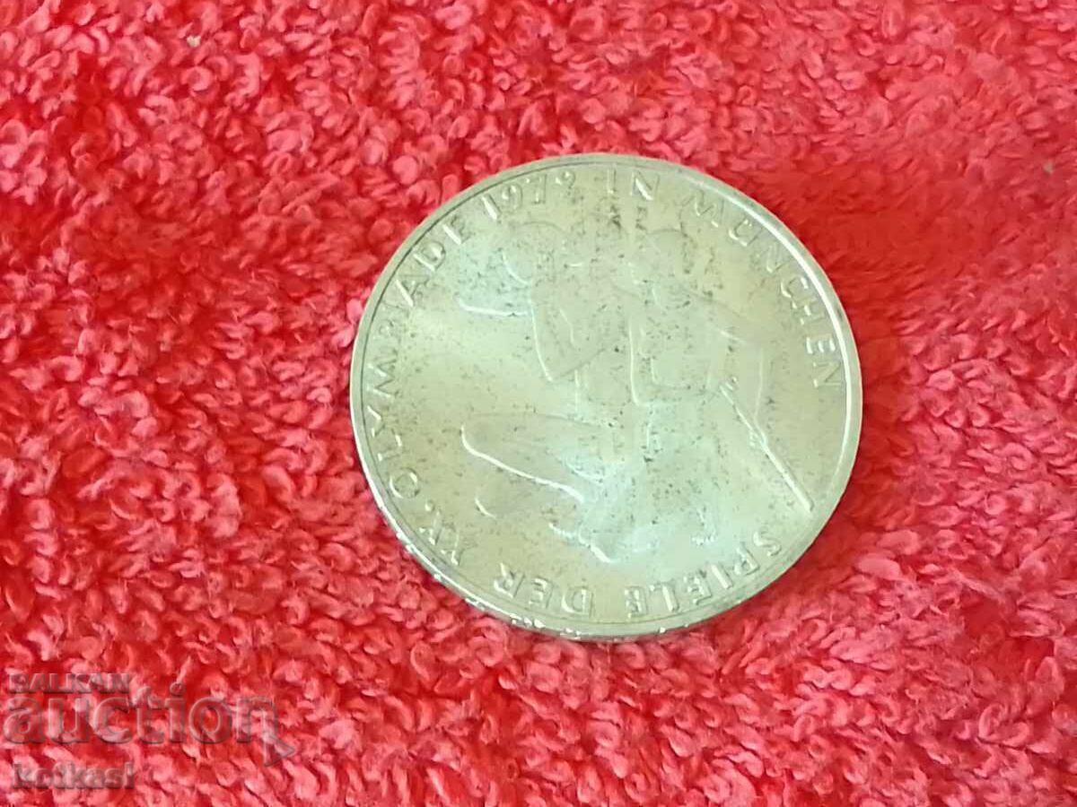 Silver coin 10 marks Olympics Munich 1972 Germany - 5 Silver coin 10 marks Olympics Munich 1972 Germany - 5