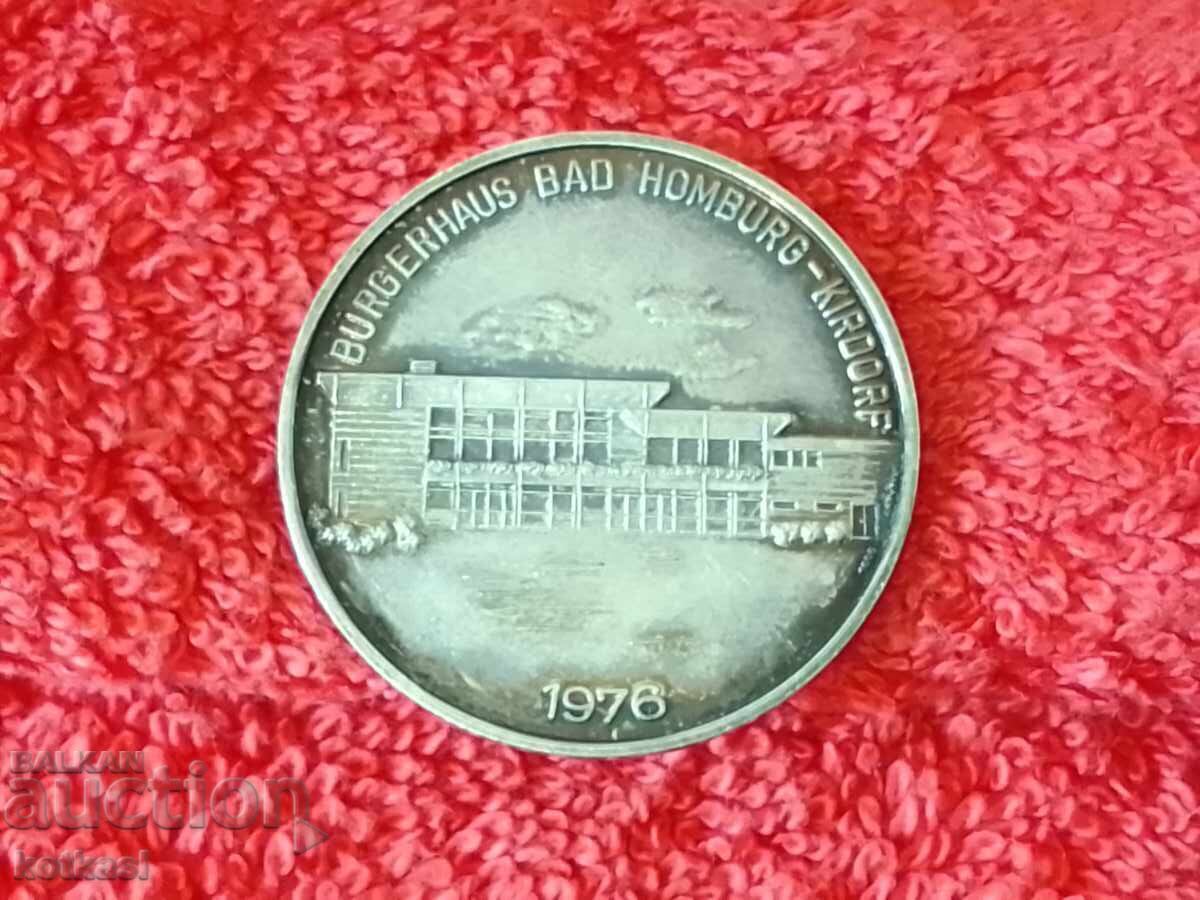 Δημοπρασία Ασημένιο 1000 Πλακέτα Μετάλλιο Γερμανίας Αμβούργο 1976
