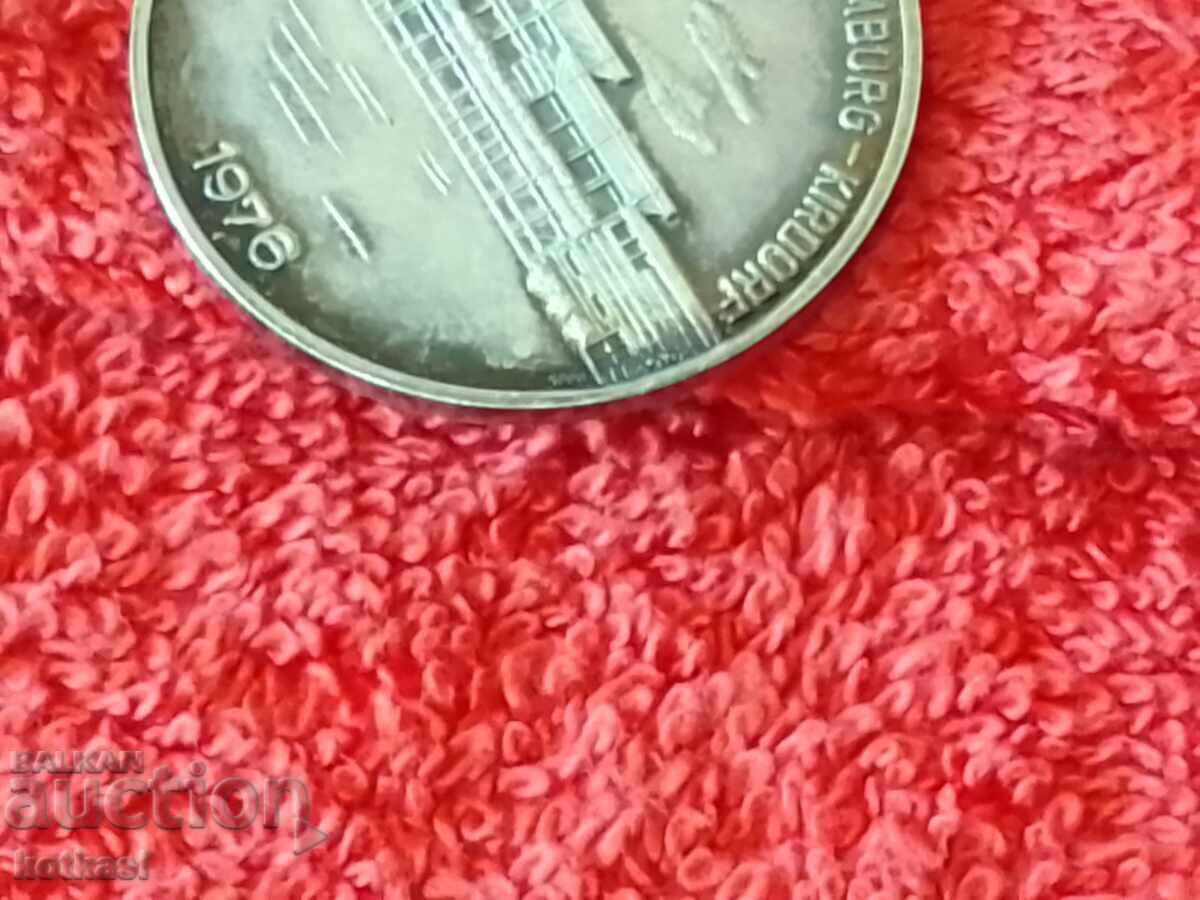 Ασημένιο 1000 Πλακέτα Μετάλλιο Γερμανίας Αμβούργο 1976 - 5