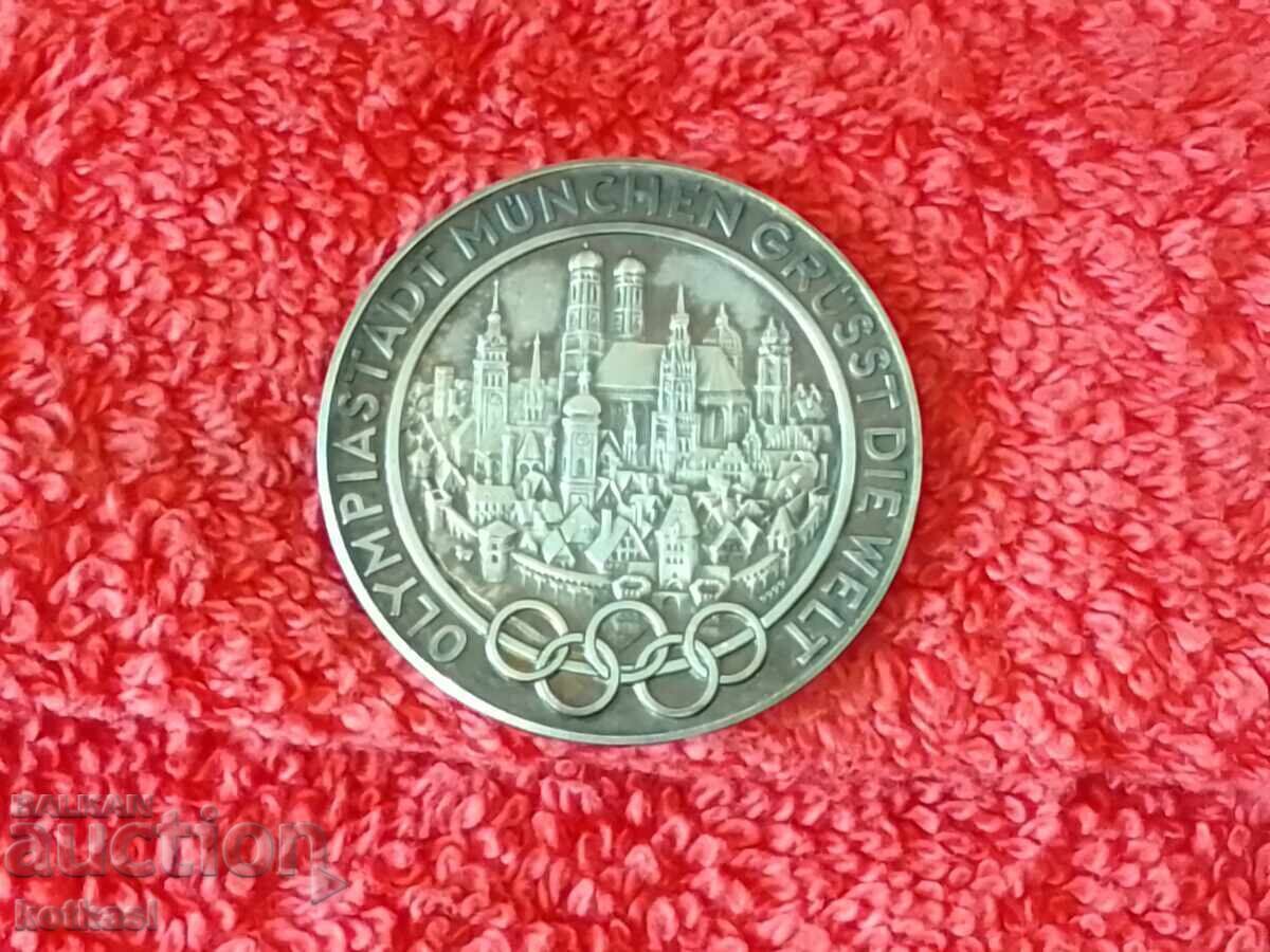 Παράδοση Ασημένιο 999 Πλακέτα Μετάλλιο Γερμανίας Μόναχο 1972 Ολυμπιακοί Αγώνες