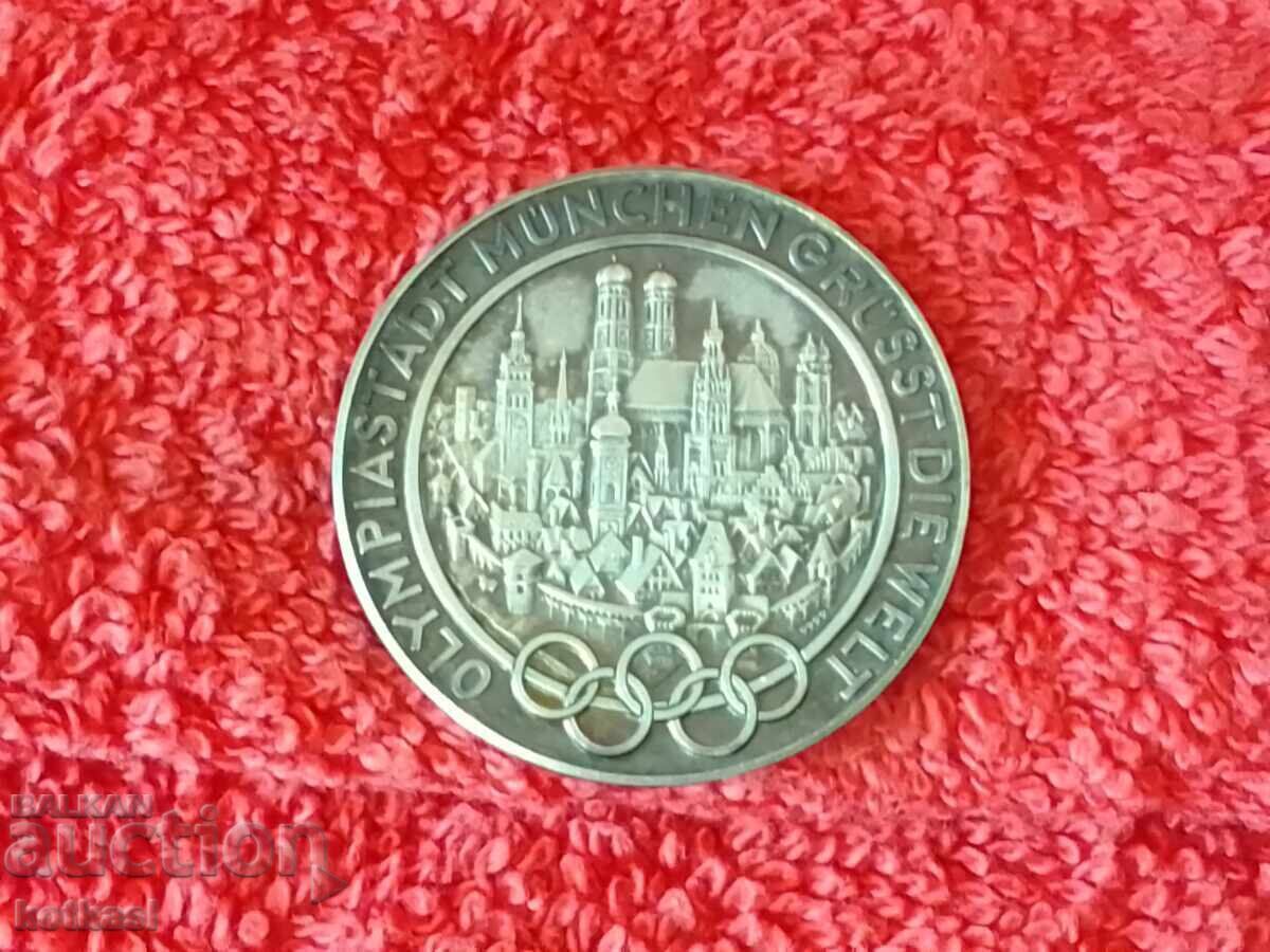 Ασημένιο 999 Πλακέτα Μετάλλιο Γερμανίας Μόναχο 1972 Ολυμπιακοί Αγώνες - 5