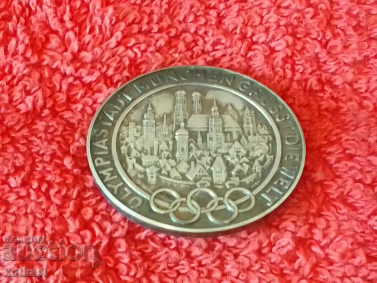 Ασημένιο 999 Πλακέτα Μετάλλιο Γερμανίας Μόναχο 1972 Ολυμπιακοί Αγώνες - 6