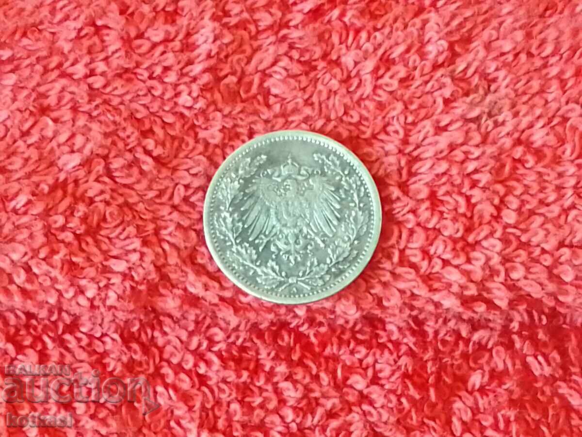 Delivery of Old silver coin 1/2 mark 1914 A Germany quality Delivery of Old silver coin 1/2 mark 1914 A Germany quality