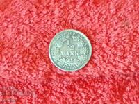 Old silver coin 1/2 mark 1914 A Germany quality