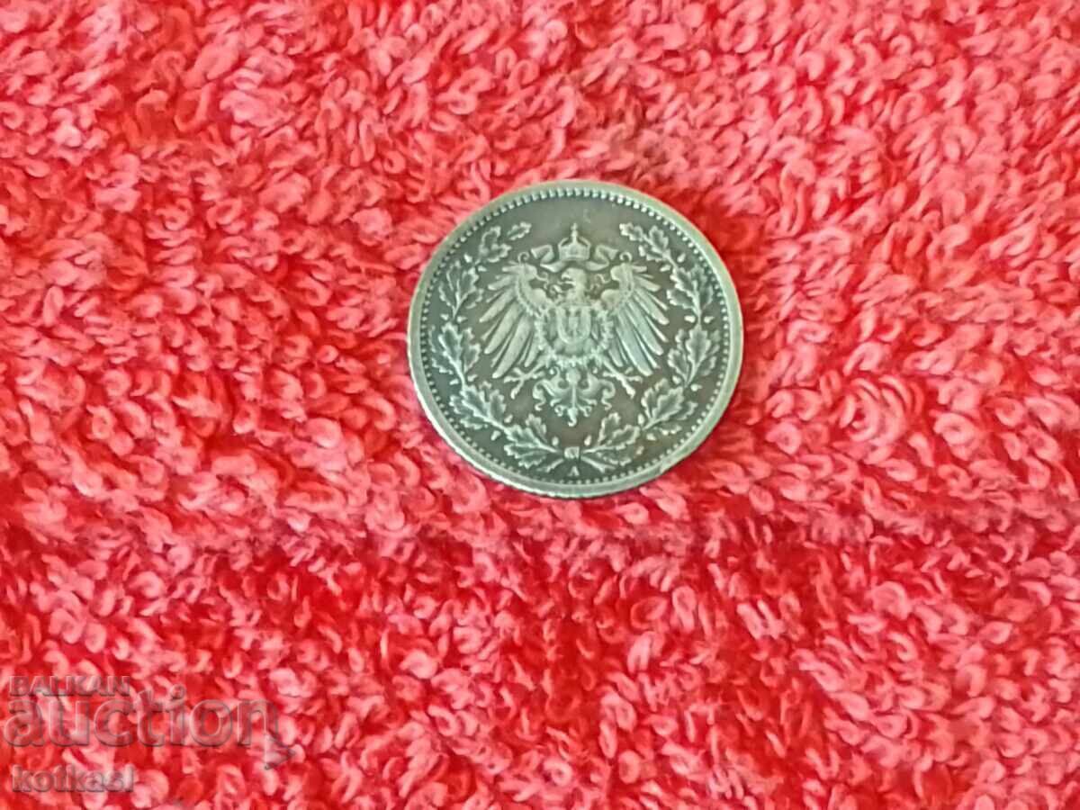 Delivery of Old silver coin 1/2 mark 1912 A Germany quality Delivery of Old silver coin 1/2 mark 1912 A Germany quality