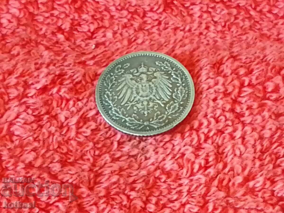 Old silver coin 1/2 mark 1912 A Germany quality - 6 Old silver coin 1/2 mark 1912 A Germany quality - 6