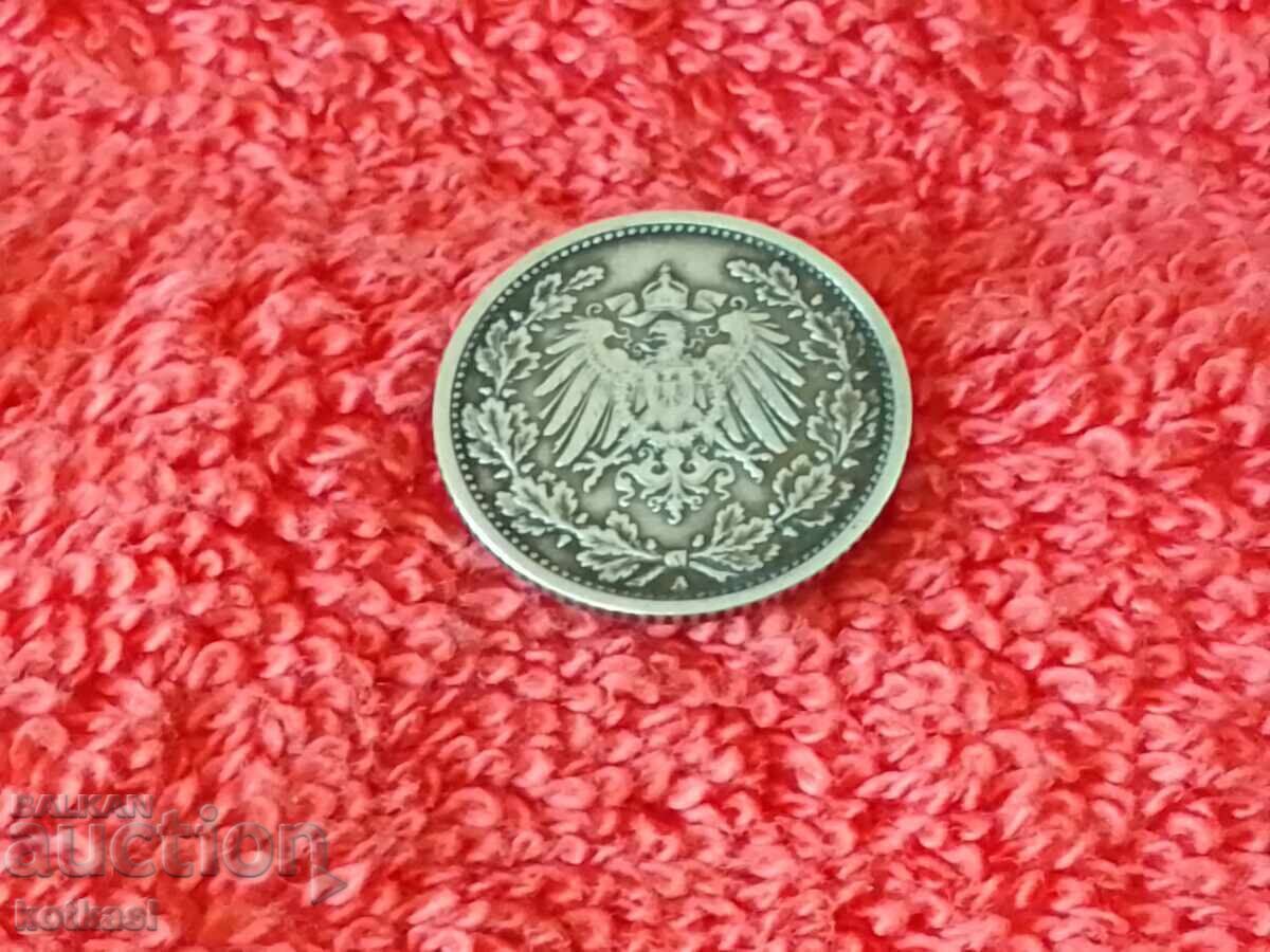 Monedă de argint 1/2 mărci 1905 Si calitatea Germaniei - 6 Monedă de argint 1/2 mărci 1905 Si calitatea Germaniei - 6
