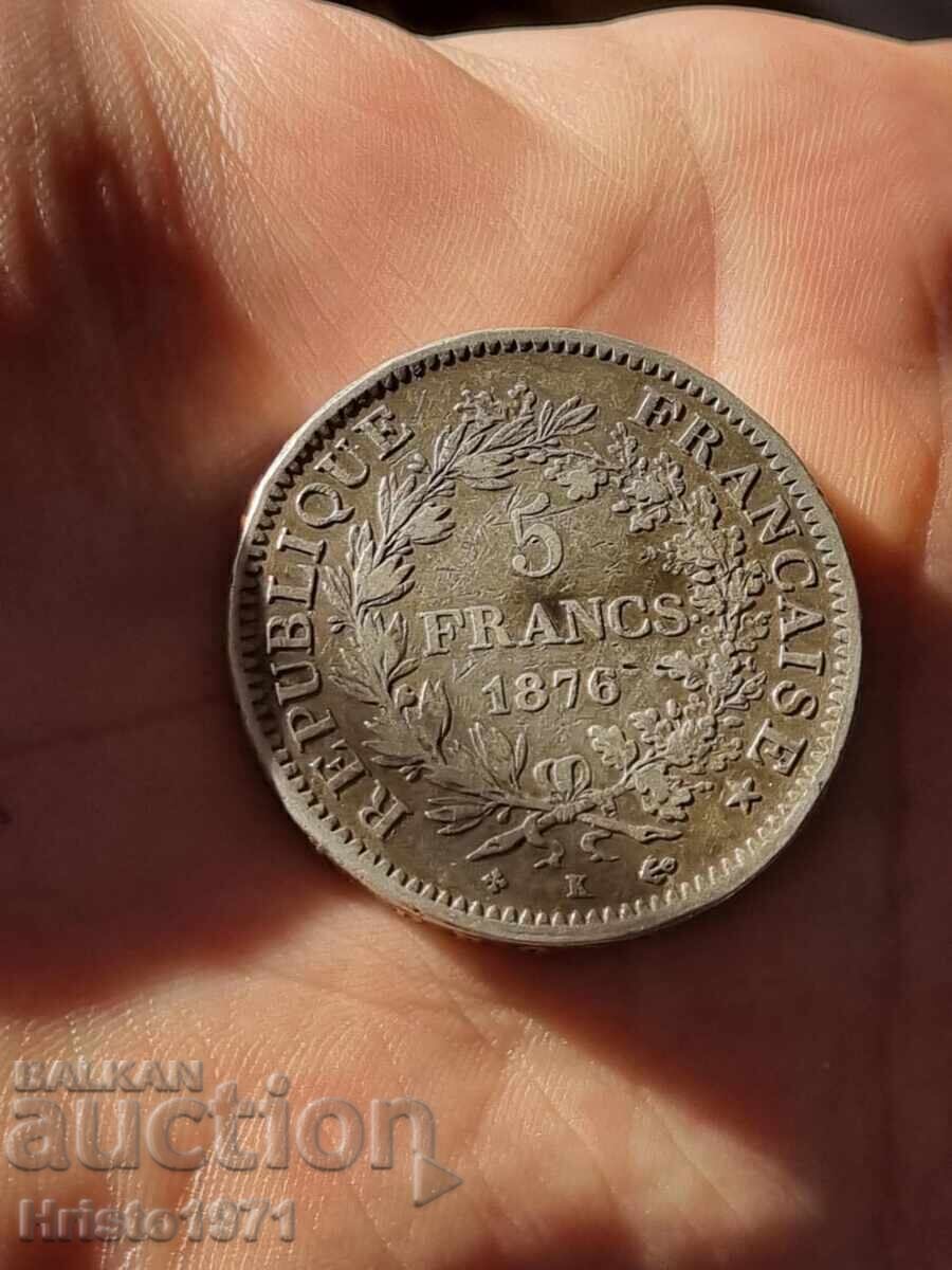 5 франка 1876 К 5 франка 1876 К
