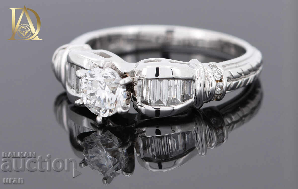 Auction New Gold Ring with 1.03ct Natural Diamonds Auction New Gold Ring with 1.03ct Natural Diamonds