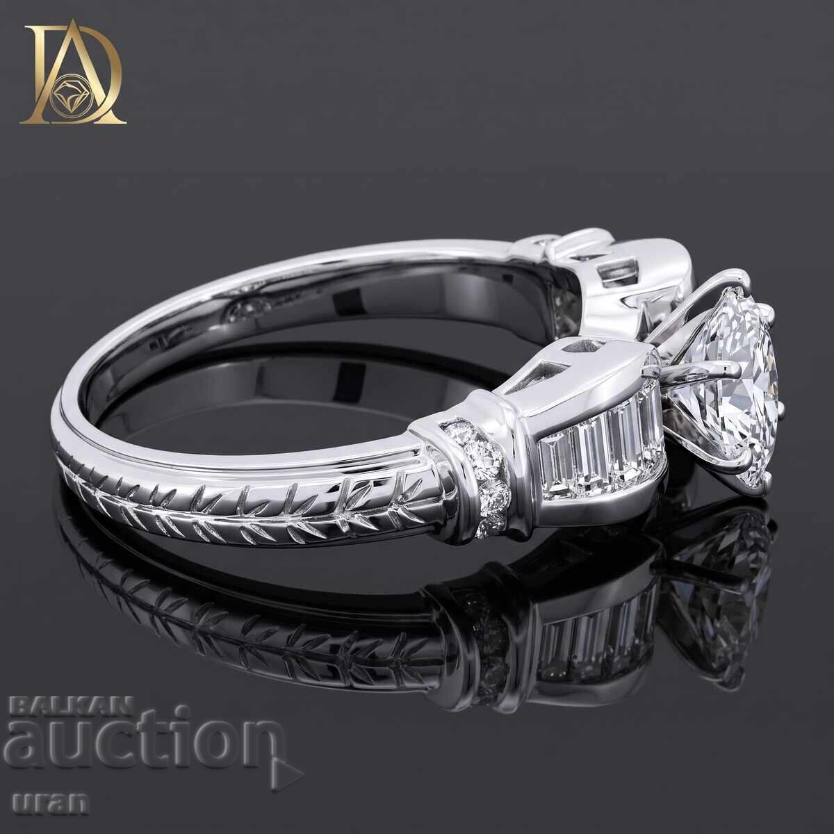 Delivery of New Gold Ring with 1.03ct Natural Diamonds