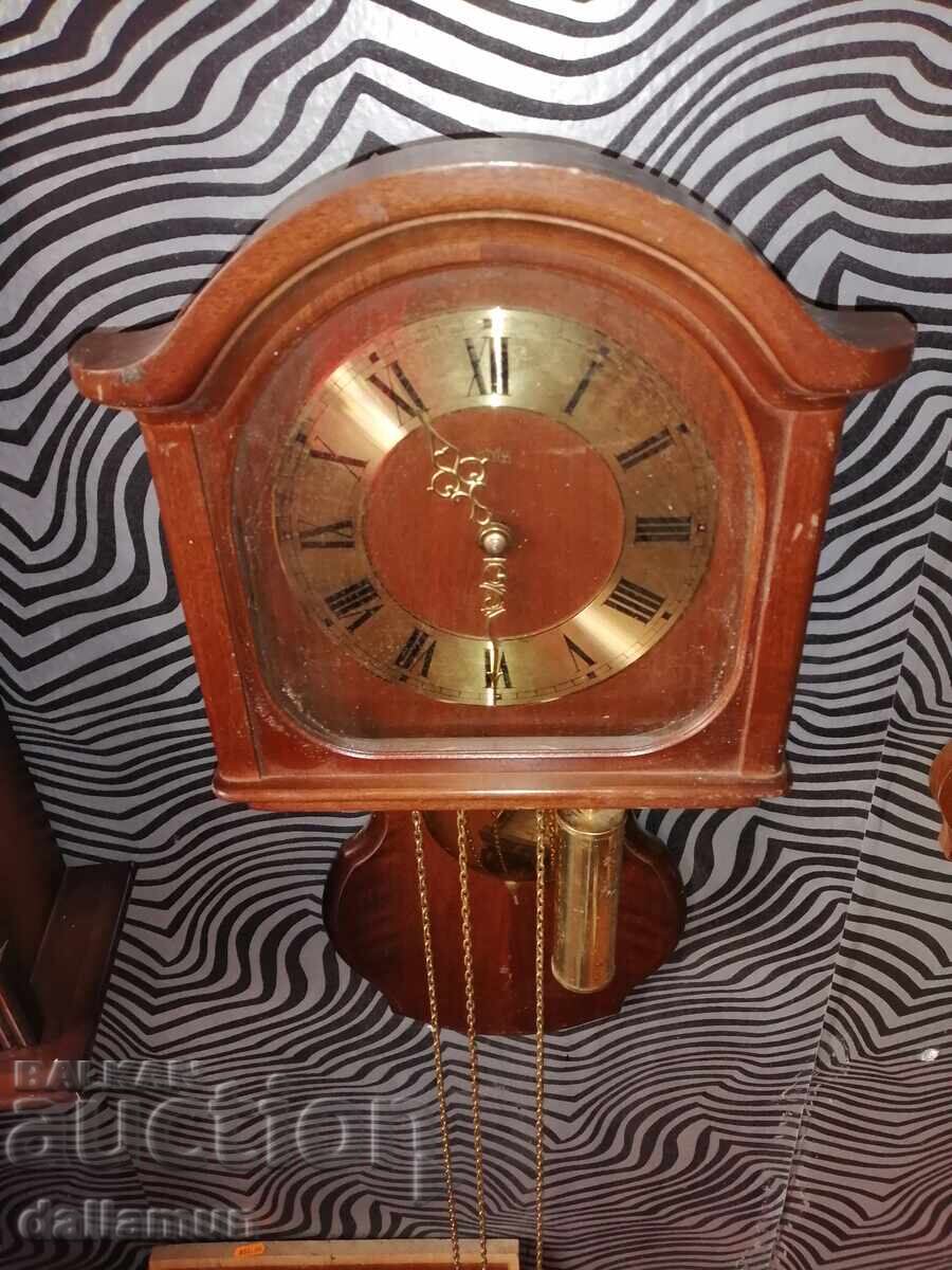 old wooden wall clock HMS with price 144.00 BGN | € 73.63 old wooden wall clock HMS with price 144.00 BGN | € 73.63