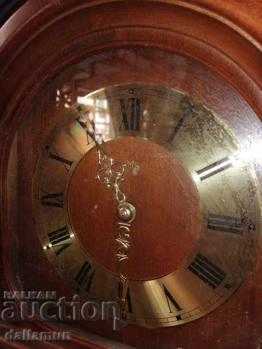 Auction old wooden wall clock HMS Auction old wooden wall clock HMS