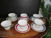 set vechi de cafea din portelan german cu stampila