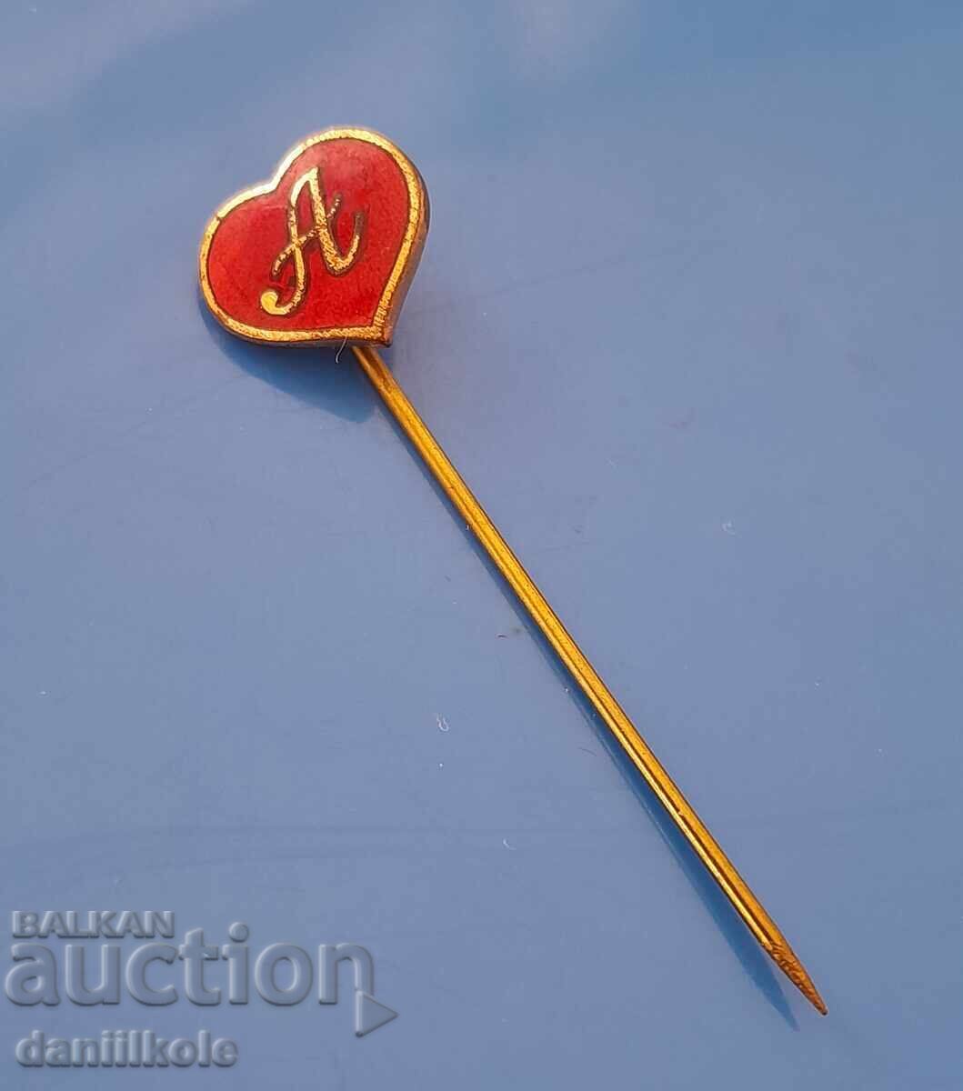 Auction *$*Y*$* KINGDOM OF BULGARIA BADGE HEART ENAMEL LETTER "A"*$*Y*$* Auction *$*Y*$* KINGDOM OF BULGARIA BADGE HEART ENAMEL LETTER "A"*$*Y*$*