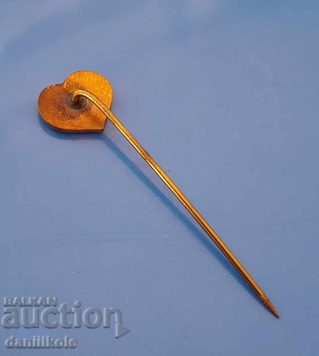 *$*Y*$* KINGDOM OF BULGARIA BADGE HEART ENAMEL LETTER "A"*$*Y*$* - 6 *$*Y*$* KINGDOM OF BULGARIA BADGE HEART ENAMEL LETTER "A"*$*Y*$* - 6