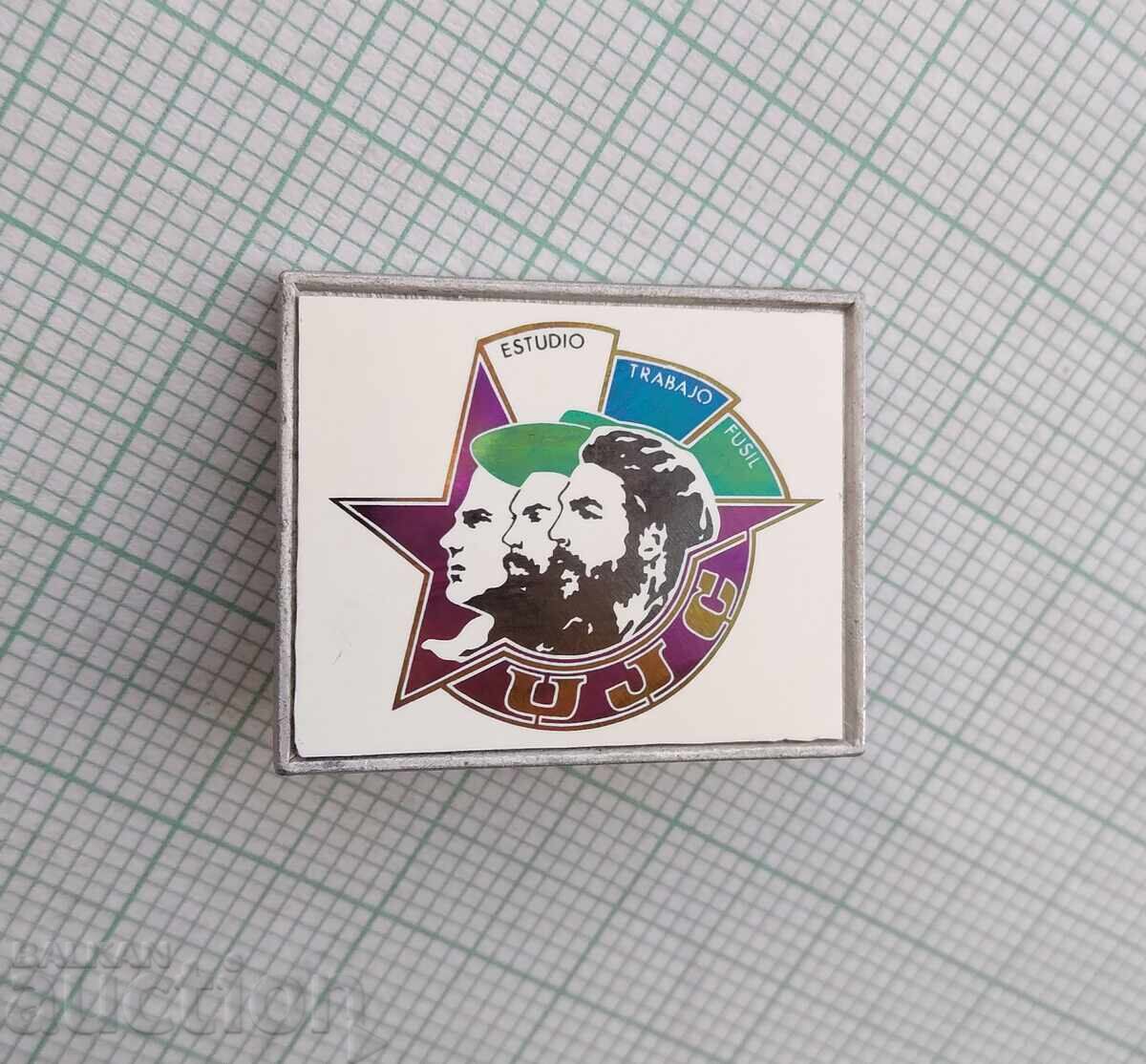 17570 Badge - Exercise work defense Cuba propaganda with price 5.00 BGN | € 2.56