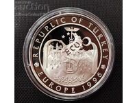 Silver 750000 Lira Association with Europe 1996 Turkey