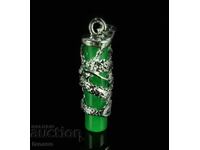 Chinese exquisite Malay jade green dragon necklace