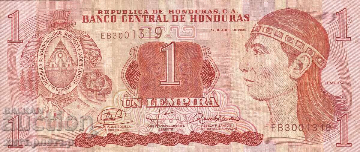 1 Lempira Honduras 2008 used