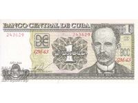 1 Cuban Peso 2016 UNC