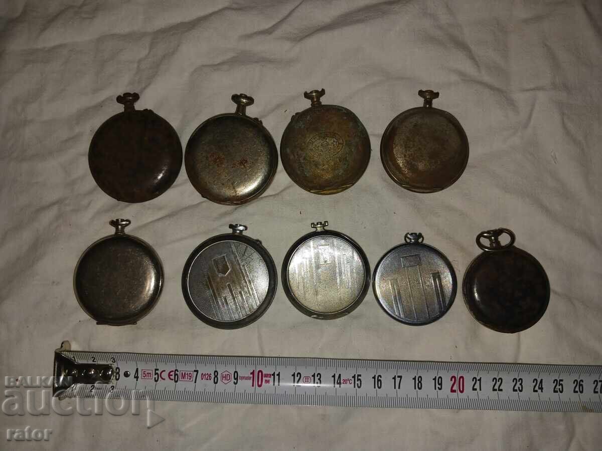Auction Cases with covers for old pocket watches - 9 pcs. Watch Auction Cases with covers for old pocket watches - 9 pcs. Watch