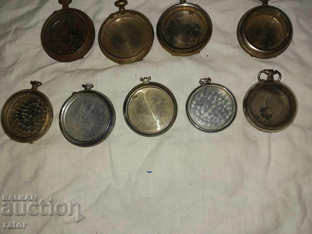 Cases with covers for old pocket watches - 9 pcs. Watch - 6 Cases with covers for old pocket watches - 9 pcs. Watch - 6
