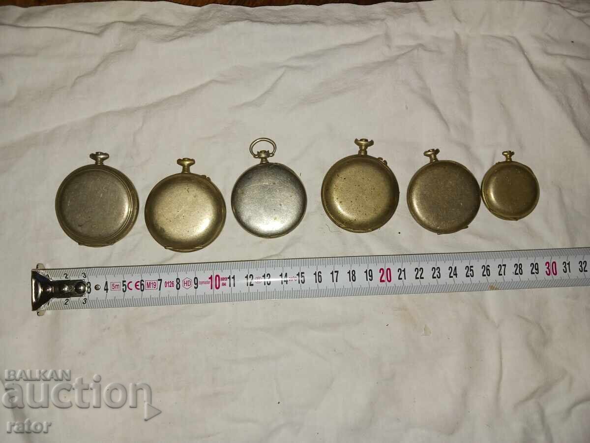 Auction Cases with covers for old pocket watches - 6 pcs. Watch Auction Cases with covers for old pocket watches - 6 pcs. Watch