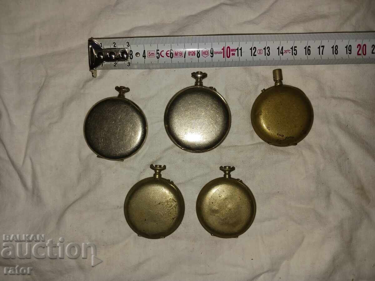 Cases with covers for old pocket watches - 5 pcs. Watch with price 20.00 BGN | € 10.23 Cases with covers for old pocket watches - 5 pcs. Watch with price 20.00 BGN | € 10.23