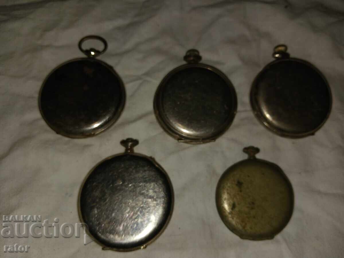 Cases with covers for old pocket watches - 5 pcs. Watch with price 20.00 BGN | € 10.23 Cases with covers for old pocket watches - 5 pcs. Watch with price 20.00 BGN | € 10.23